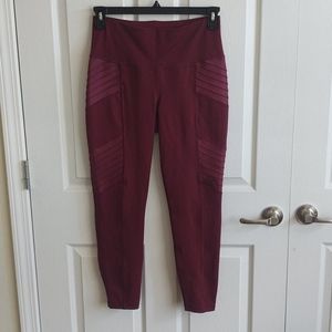 Red athletic leggings